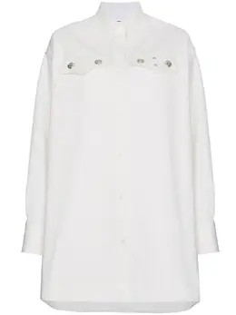 Calvin Klein 205W39nyc: Серебристая рубашка 