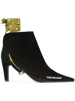 Off-White: Чёрные ботинки  For Walking