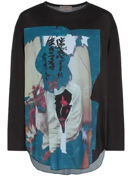 Yohji Yamamoto: Футболка с длинным рукавом 