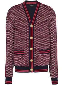 Balmain: Кардиган с принтом 