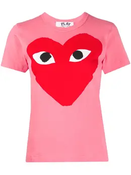 Comme Des Garcons Play: Футболка  Heart с принтом