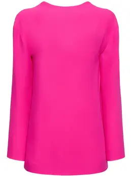 VALENTINO: Шёлковый топ  Cady Couture