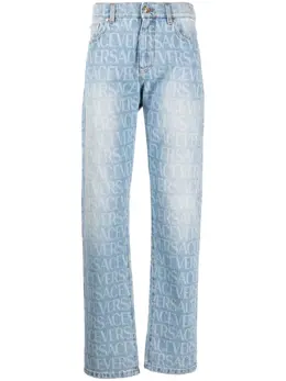 Versace: Прямые джинсы 