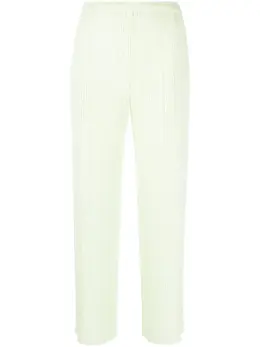 Pleats Please Issey Miyake: Светлые брюки 