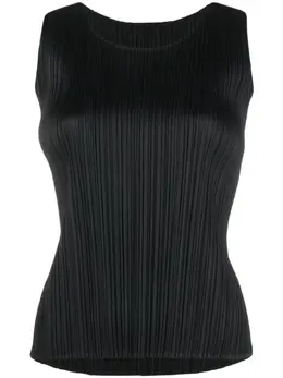 Pleats Please Issey Miyake: Чёрный жилет 