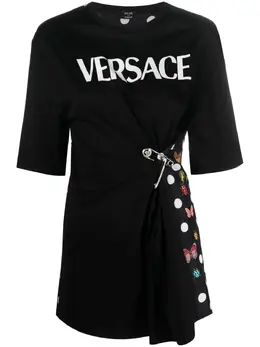 Versace: Футболка  Safety Pin с принтом