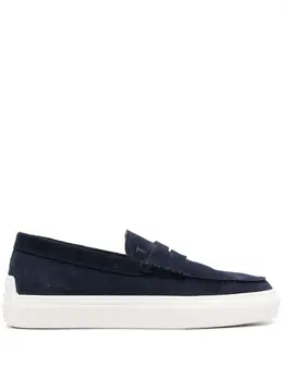 Tod's: Синие туфли  Gommino