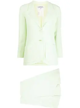 CHANEL Pre-Owned: Зелёная юбка 