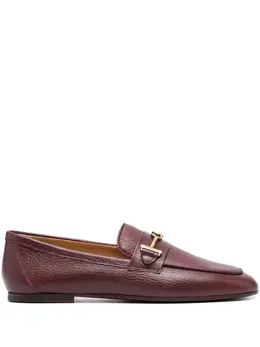 Tod's: Бордовые лоферы 