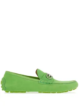 Ferragamo: Зелёные туфли  Gancini