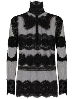 Dolce & Gabbana: Кружевное топ 