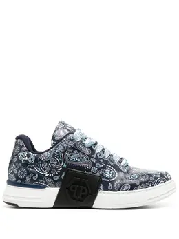 Philipp Plein: Синие кроссовки  Super