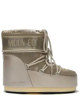 Moon Boot: Серебристые ботинки 
