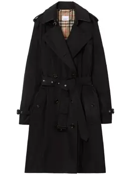 Burberry: Двубортный плащ  Kensington