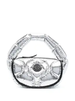 Moncler: Серебристая сумка-шоппер 