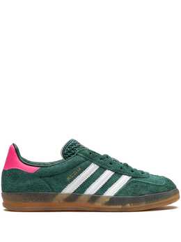 adidas: Зелёные кроссовки  Gazelle Indoor