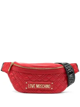 Love Moschino: Красная поясная сумка 