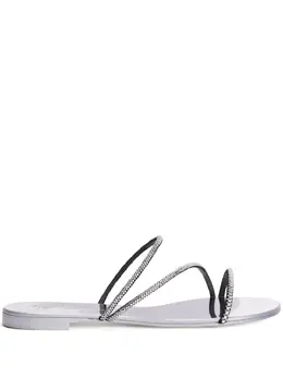 Giuseppe Zanotti: Серебристые сандалии 