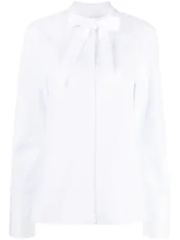 Jil Sander: Рубашка с бантом 