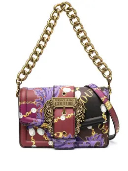 Versace Jeans Couture: Бордовая сумка через плечо 