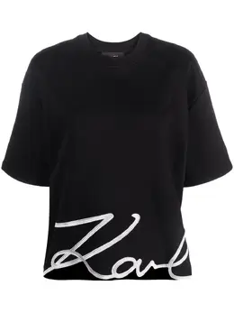 Karl Lagerfeld: Хлопковая футболка  Signature
