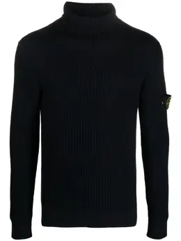 Stone Island: Синий свитер  Compass