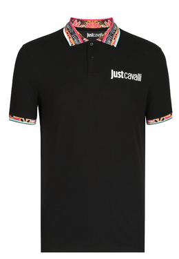 JUST CAVALLI: Чёрное поло 