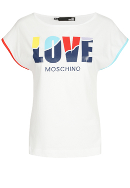 MOSCHINO Love: Белая футболка 