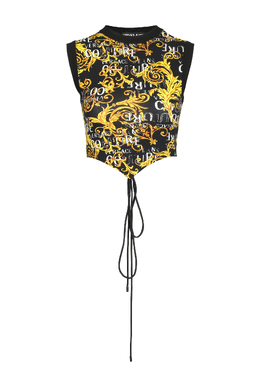 VERSACE JEANS COUTURE: Чёрный топ 