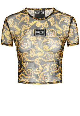 VERSACE JEANS COUTURE: Чёрная футболка 