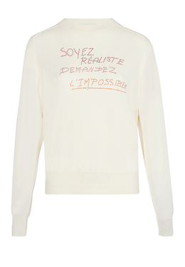 SONIA RYKIEL: Белый свитшот 