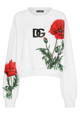 DOLCE&GABBANA: Белая толстовка 