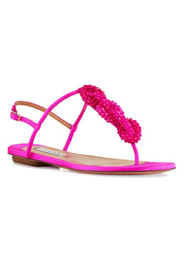 AQUAZZURA: Розовые сандалии 