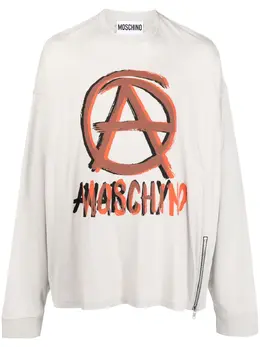 Moschino: Футболка с принтом 