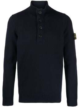 Stone Island: Синий свитер  Compass