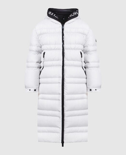 Moncler: Серый пуховик 