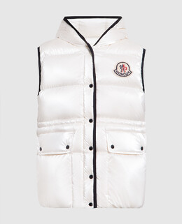 Moncler: Белый жилет 