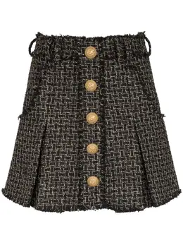 Balmain: Твидовая юбка 