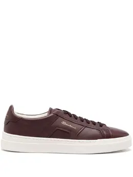 Santoni: Бордовые кроссовки 