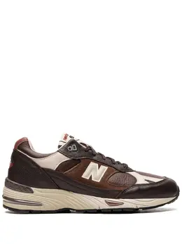 New Balance: Коричневые кроссовки  991