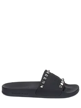 PHILIPP PLEIN: Чёрные шлёпанцы 
