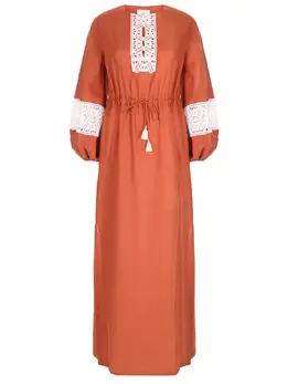 HOLY CAFTAN: Льняное платье 