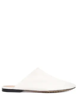 BOTTEGA VENETA: Белые сабо  Dot