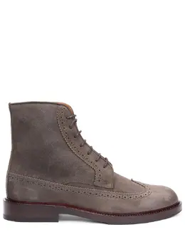 BRUNELLO CUCINELLI: Ботинки цвета хаки 
