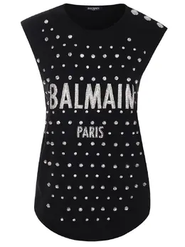 BALMAIN: Хлопковый топ 