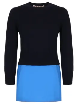 MARNI: Комбинированный свитер 