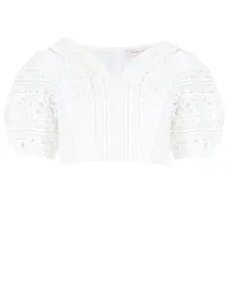 CAROLINA HERRERA: Хлопковый топ 