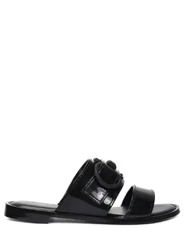 S.FERRAGAMO: Чёрные шлёпанцы  Gancini