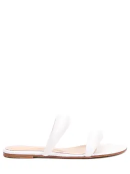 GIANVITO ROSSI: Белые шлёпанцы  Bijoux
