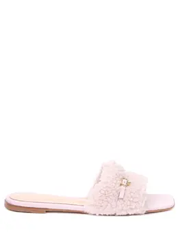 GIANVITO ROSSI: Розовые шлёпанцы 